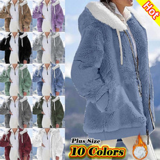 fur coat, Plus Size, autumnwinter, Long Sleeve