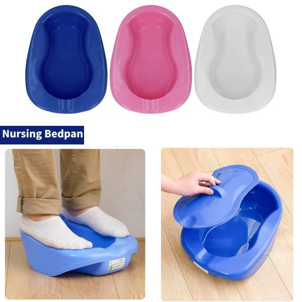 NEWEST Nursing Bedpan Heavy Duty Urinal Bedpan Slipper Bedpan With Lid
