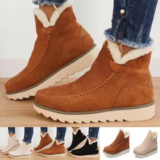 Cotton, combat boots, midcalfboot, Platform Shoes