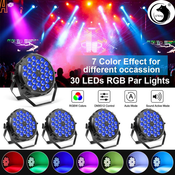 New 30 LEDS 180W Stage Par Light Cast Aluminum Built-in Fan DMX RGBW 4 ...