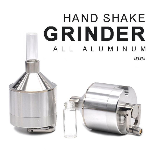 1x Hand Manual Metal Powder Grinder Spice Funnel with Snuff Threaded