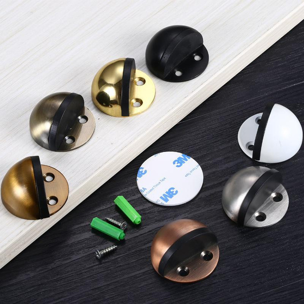 Sticker Stopper Non Punching Sticker Hidden Stainless Steel Rubber Door Stopper Door ...