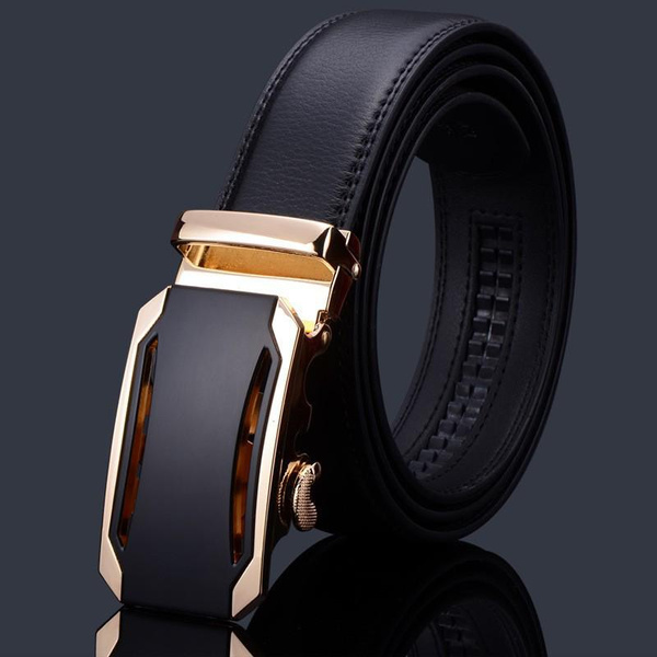 Plus Size Automatic Buckle Leather Belt for Men 80-150cm (1pc) | Wish