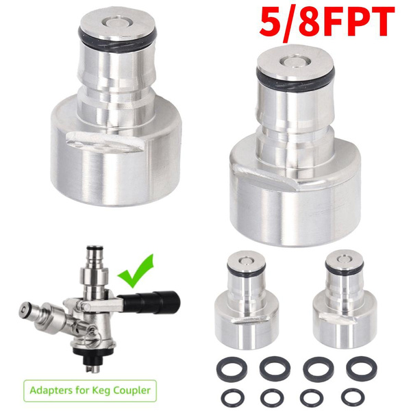 Ball Lock Keg Coupler Adatper,5/8FPT Keg Coupler Adapter Stainless