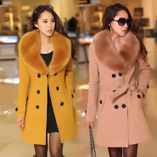 woolen coat, woolenovercoat, fur, Winter