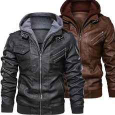 bikerjacket, Plus Size, Spring/Autumn, zipperjacket