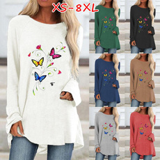 butterfly, Tops & Tees, Plus size top, Cotton T Shirt