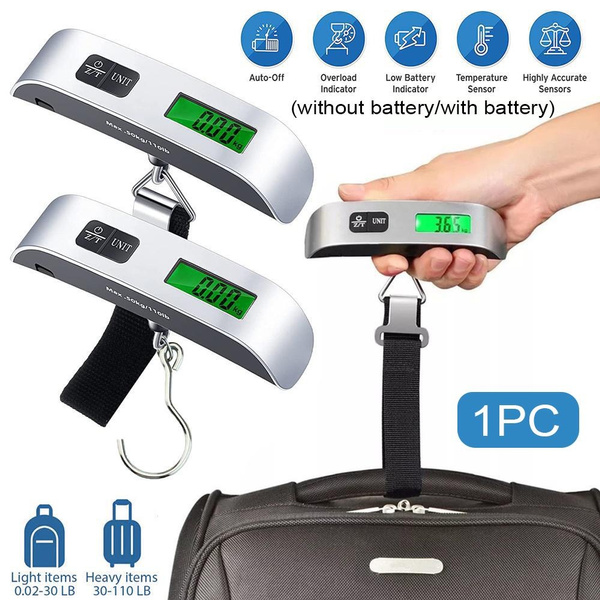 Portable Digital Luggage Scale LCD Display 110lb/50kg Handheld Hanging