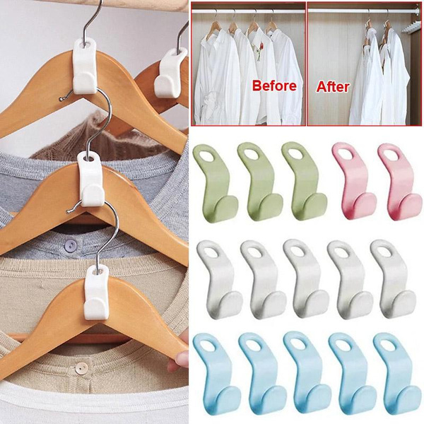 Mini Clothes Hanger Connector Hooks Cascading Plastic Wardrobe Coat ...