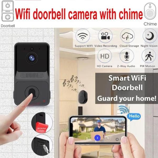 Wireless Wifi Video Doorbell Smart Phone Ring Security Camera Bell