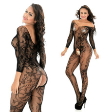 fishnetbodystocking, sexy lingerie hot, Lace, Sleeve