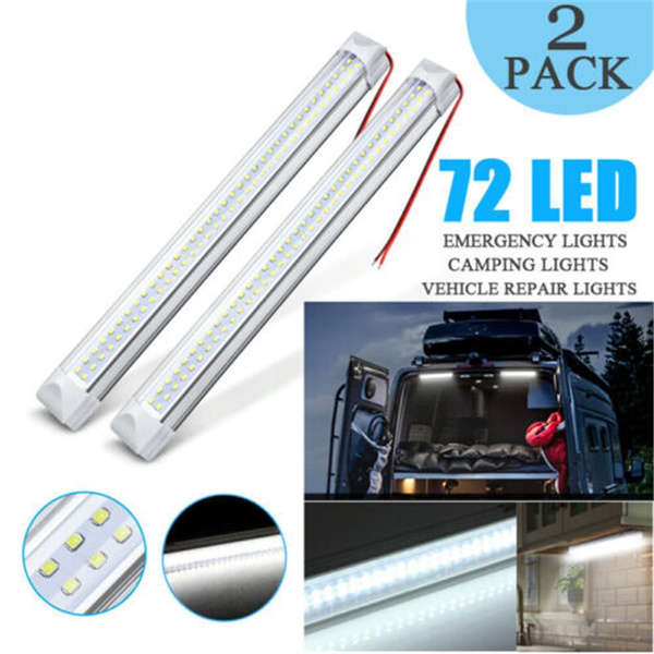12/24V Bus Caravan Lights Strip Car Van 72 LED Interior Lights Light