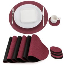placematsandcoasterssetof6pc, tablemat, Kitchen, placematsset