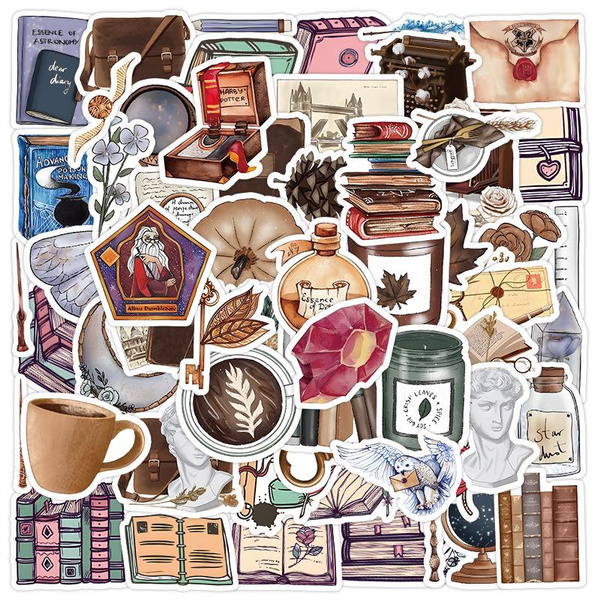 10/50/120PCS Cute Vintage Stickers book Scrapbooking Stickers Aesthetic ...