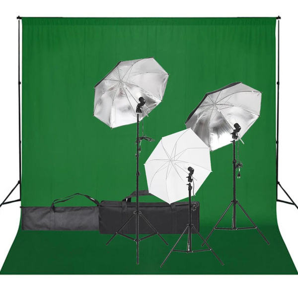 Photo studio set with lighting and background Wish