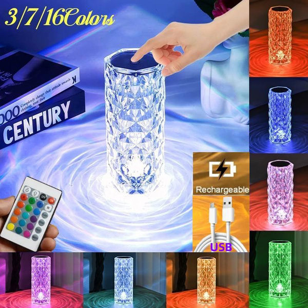 led crystal table lamp rose light projector