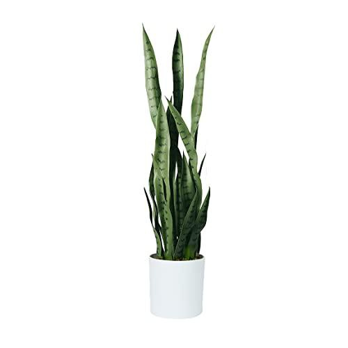 Fake Snake Plant Faux Snake Plant 26" Large Faux Sansevieria Plant