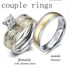 Couple Rings, Steel, Fashion, lover gifts