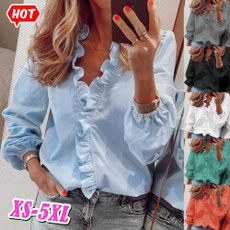 shirtsforwomen, Deep V-Neck, Plus Size, long sleeved shirt