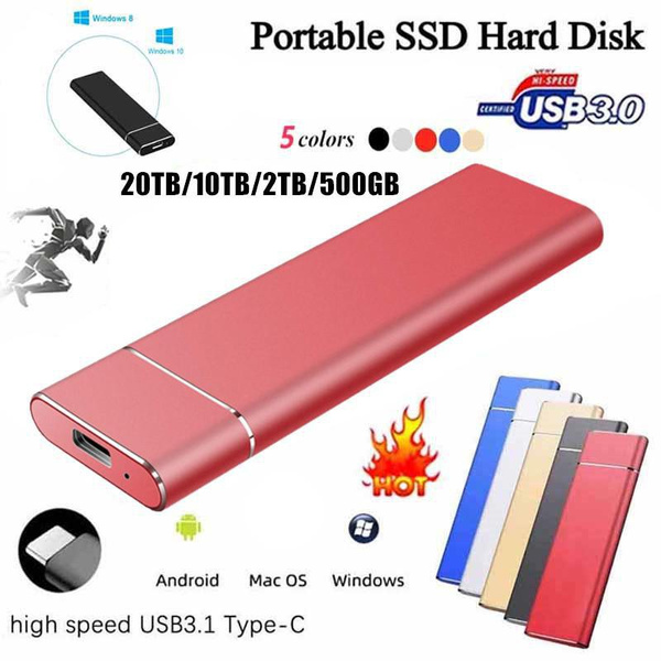 Highspeed SSD 500GB Portable External Solid State Hard Drive 500GB/2TB