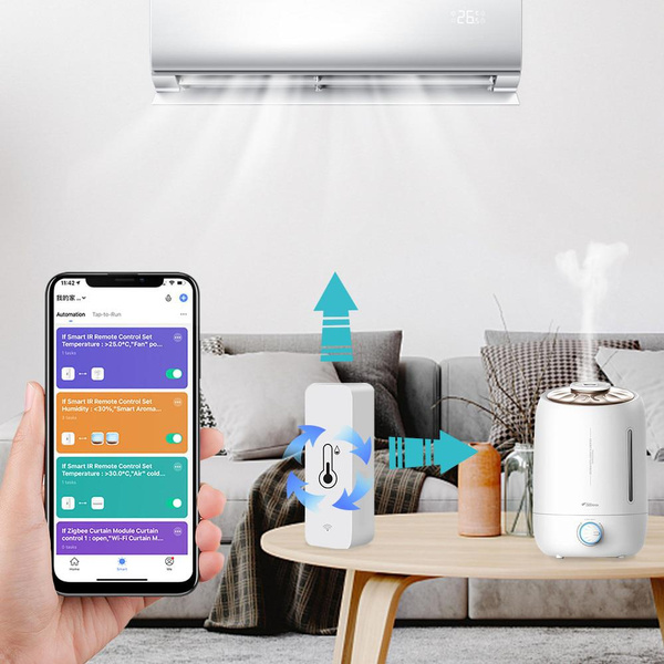 New WiFi Temperature And Humidity Sensor COREUI Smart Home Intelligent Linkage Alexa Google Home