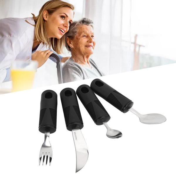 Cutlery Set Disability Aids Eating Easy Grip Cutlery Wide Plastic