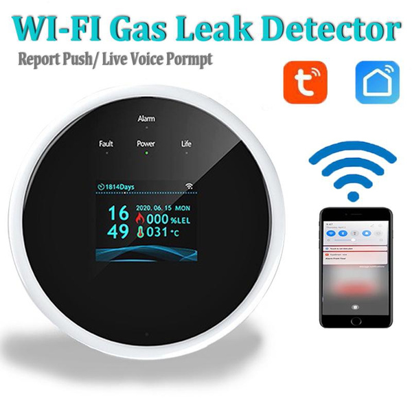 Tuya Smart Wifi Ch4 Gas Lpg Leak Leakage Detector Fire Temperature Heat Alarm Detector Sensor 1847