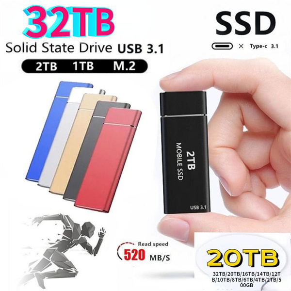 32TB/20TB/16TB/14TB/12TB/10TB/8TB/6TB/4TB/2TB/500GB High Speed Mobile