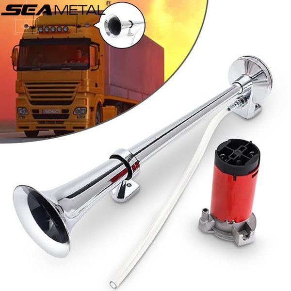 SEAMETAL Super Loud Air Horn, Stainless Steel Single Trumpet Truck Air