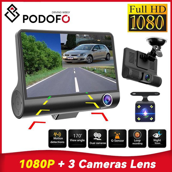 Dual Lens Dash Cam 1080P - 4" Touch Screen, 170° Wide Angle, G-Sensor, Night Vision Car Camera