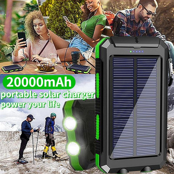 20000mAh Portable Outdoor Waterproof Polymer Universal Solar Power Bank