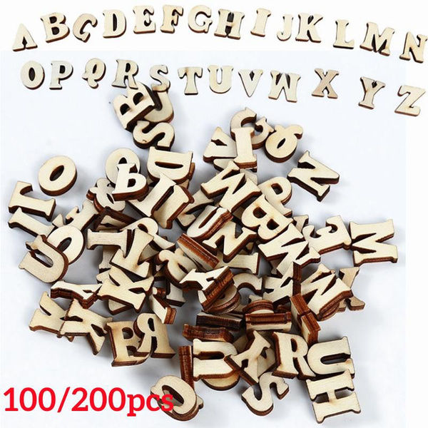 Unfinished Wooden Letters Tile Alphabet Cutting Discs Wood Sign Gifts Cardmaking Scrapbooking