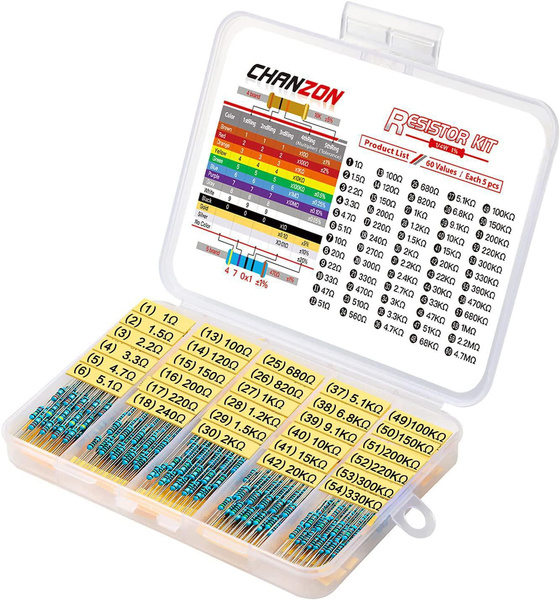 100 Resistori Da 3.3 Ohm 1/4W (0.25 Watt) – Film Metallico, Tolleranza ±1%, Fisso A Foro Passante, Ideale Per Arduino E Progetti Elettronici