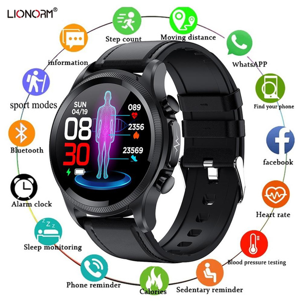 Cardiac Blood Glucose High End Smart Health Watch Temperature ECG ...