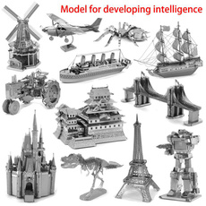 puzzlemodellausmetall, Steel, assemblingtherobotmodel, jigsawpuzzleairplanemodel