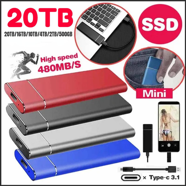 High Speed Mobile External Hard Drive 20TB/16TB/10TB/4TB/2TB/500GB