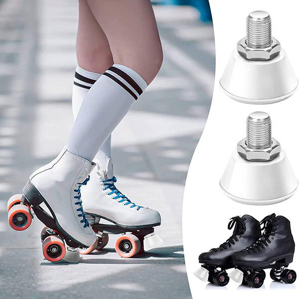 2 Pack Roller Skates Toe Stops Plugs Rubber Brake Block Stoppers 82A PU