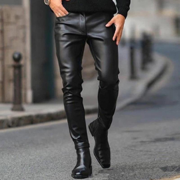 Mens Leather Slim Fit Pant - Manufacturer Exporter Supplier from Mumbai  India