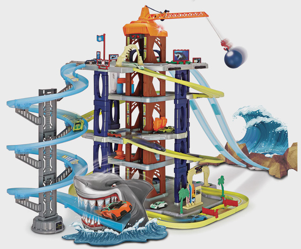 Adventure Force Ultimate Shark City Garage, Diecast Vehicle Playset ...