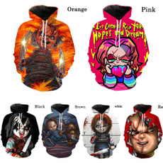 Funny, Casual Hoodie, Winter, chucky