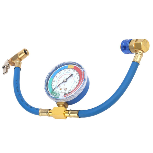 Car R134A Air Conditioning Coolant Hose Pressure Gauge 0‑250psi ...