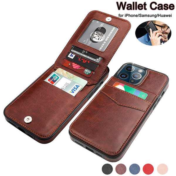 For iPhone 14 13 12 11 Pro Max XR SE 7 8 Magneti Leather Wallet