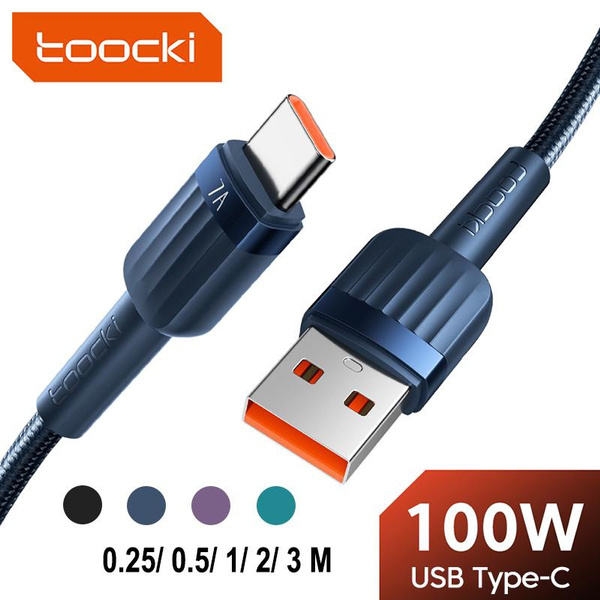 Toocki 100w usb type c cable 7a super fast charging cable for samsung