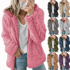 casual coat, hoodedtop, Long Sleeve, Women's Fashion Clothing
