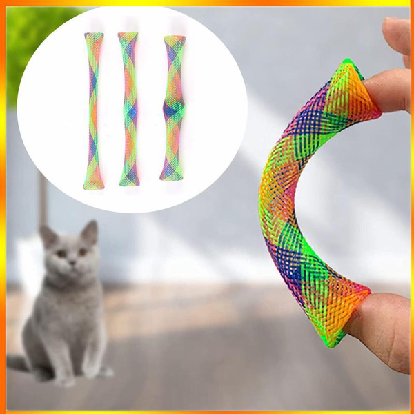 3Pcs Cat Tube Spring Toy, Interactive Cat Toy For Indoor Cats, Colorful ...