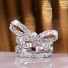 Sterling, DIAMOND, Engagement Ring, Wedding