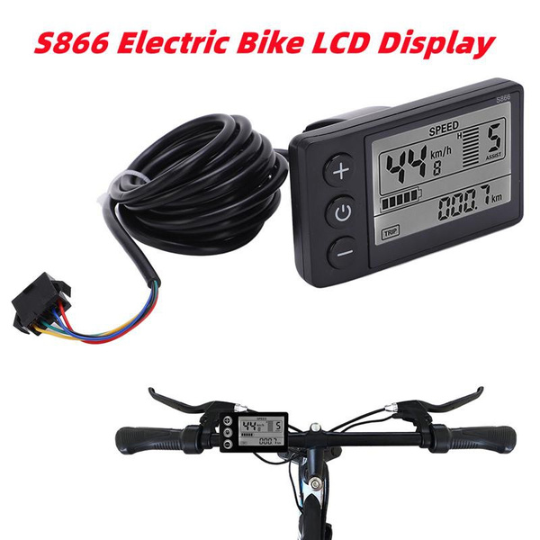 E-Bike LCD Display S866 LCD Meter 24V 36V 48V Electric Bike Control Panel With Sm Plug For Electric Bike Scooter DIY E-Bike LCD Display S866 LCD Meter 24V 36V 48V Electric Bike Control Panel With Sm Plug For Electric Bike Scooter DIY