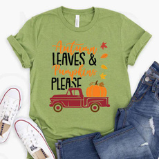 pumpkintrucktshirt, ladiestshirt, looseteeshirt, roundnecktshirt