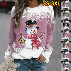 snowman, women pullover, Plus Size, pullover sweater