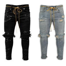 men's jeans, Fashion, pants, zippers